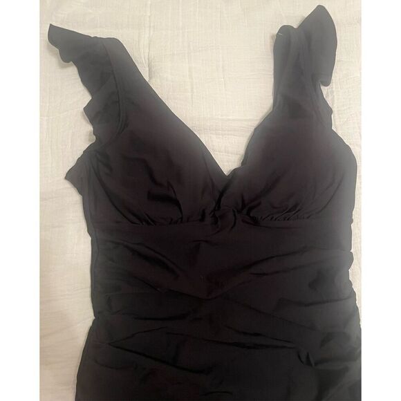 DKNY Women's Ruffle-Trim One-Piece Swimsuit NEW NWT - Picture 3 of 7